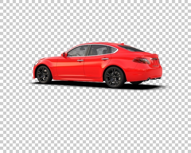 Ilustración de renderización 3D de automóviles realistas aislados en el fondo