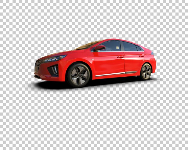 Ilustración de renderización 3D de automóviles realistas aislados en el fondo