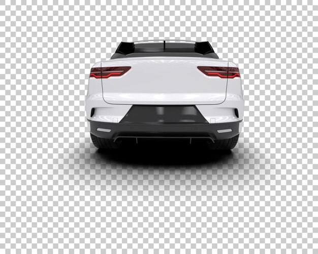 Ilustración de renderización 3D de automóviles realistas aislados en el fondo