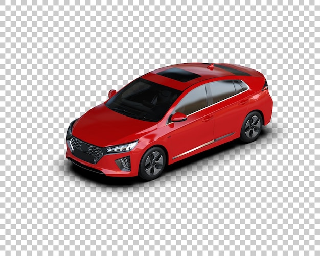 Ilustración de renderización 3D de automóviles realistas aislados en el fondo