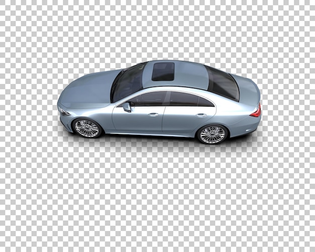 Ilustración de renderización 3D de automóviles realistas aislados en el fondo