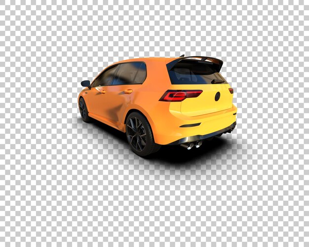 Ilustración de renderización 3D de automóviles realistas aislados en el fondo