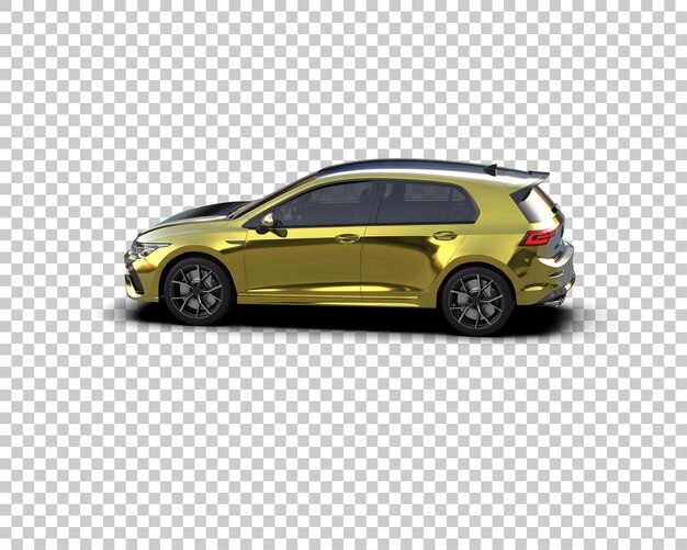 Ilustración de renderización 3D de automóviles realistas aislados en el fondo