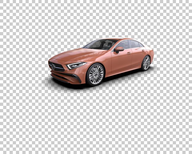 Ilustración de renderización 3D de automóviles realistas aislados en el fondo