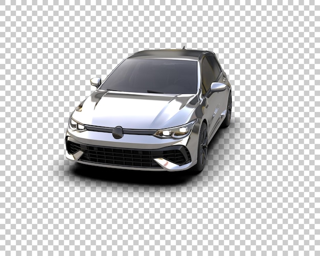 Ilustración de renderización 3D de automóviles realistas aislados en el fondo