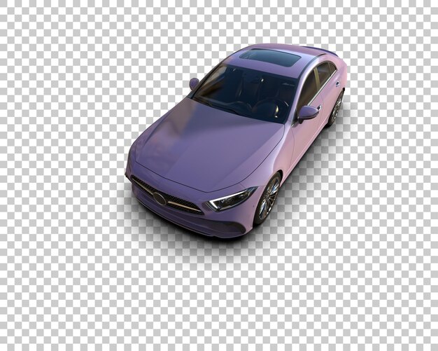 Ilustración de renderización 3D de automóviles realistas aislados en el fondo
