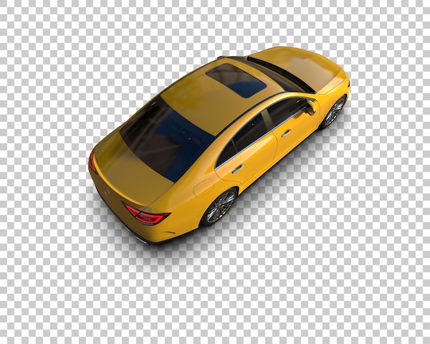 Ilustración de renderización 3D de automóviles realistas aislados en el fondo