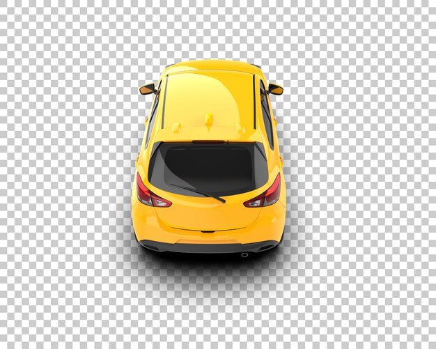 Ilustración de renderización 3D de automóviles realistas aislados en el fondo
