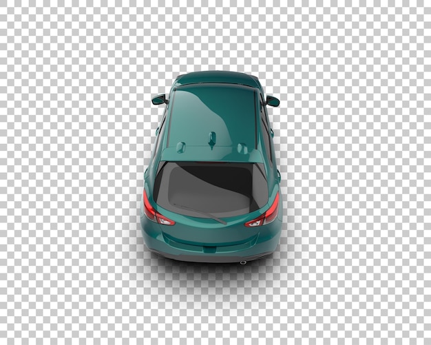 Ilustración de renderización 3D de automóviles realistas aislados en el fondo