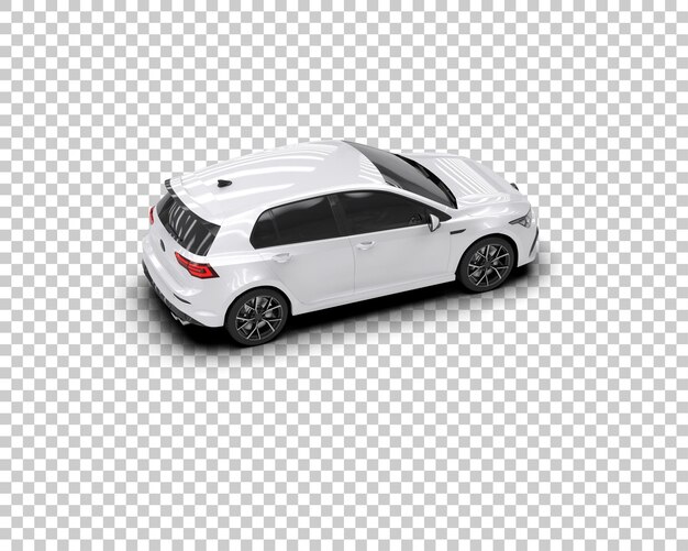Ilustración de renderización 3D de automóviles realistas aislados en el fondo