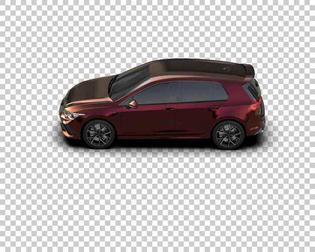 Ilustración de renderización 3D de automóviles realistas aislados en el fondo