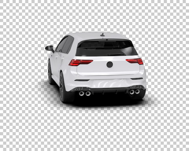 Ilustración de renderización 3D de automóviles realistas aislados en el fondo