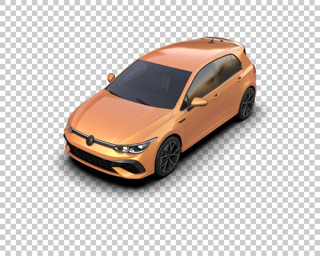 Ilustración de renderización 3D de automóviles realistas aislados en el fondo