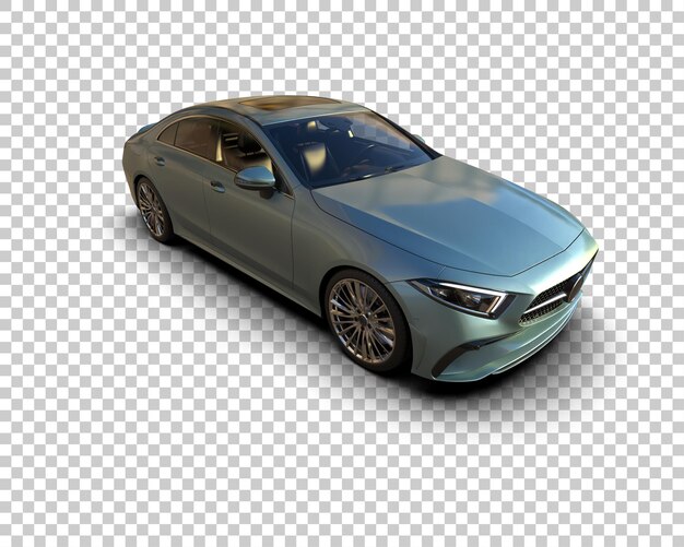 Ilustración de renderización 3D de automóviles realistas aislados en el fondo