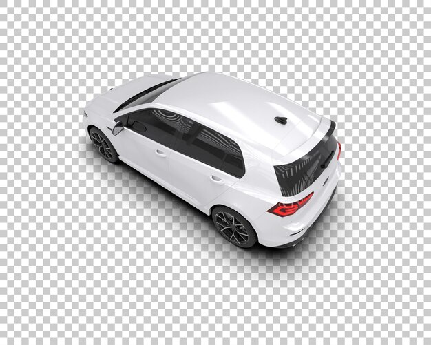 Ilustración de renderización 3D de automóviles realistas aislados en el fondo