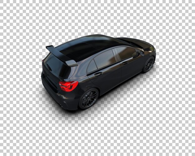 Ilustración de renderización 3D de automóviles realistas aislados en el fondo