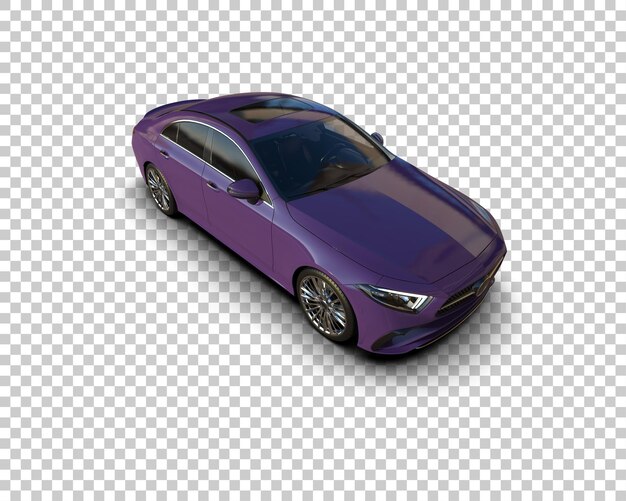 Ilustración de renderización 3D de automóviles realistas aislados en el fondo