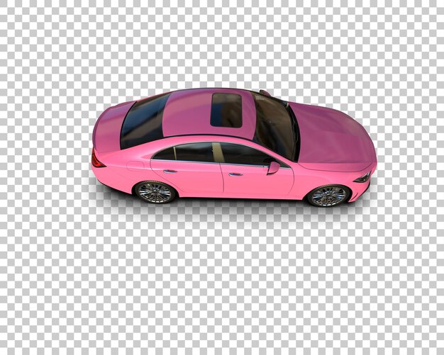 Ilustración de renderización 3D de automóviles realistas aislados en el fondo