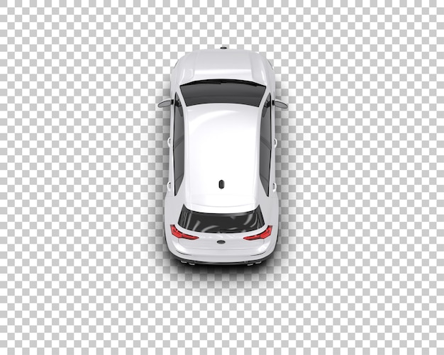 Ilustración de renderización 3D de automóviles realistas aislados en el fondo