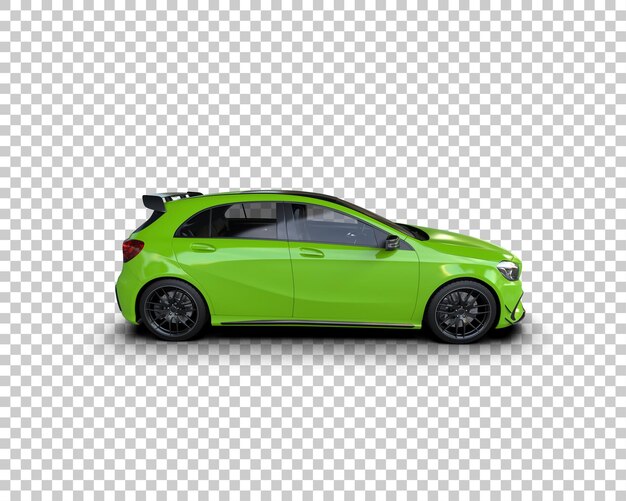Ilustración de renderización 3D de automóviles realistas aislados en el fondo