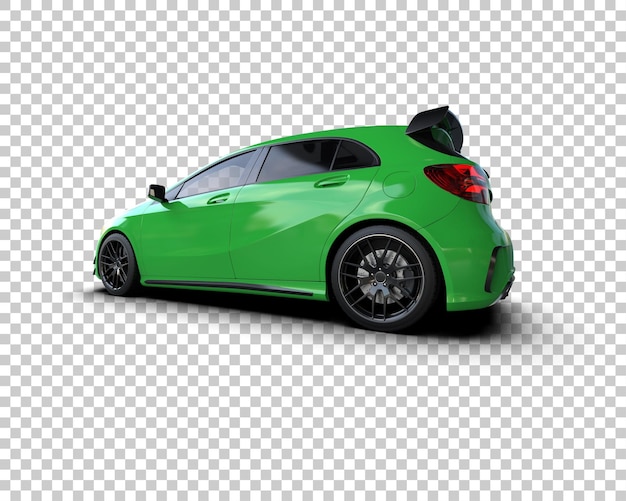 Ilustración de renderización 3D de automóviles realistas aislados en el fondo