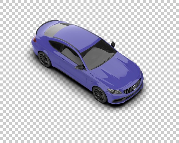 Ilustración de renderización 3D de automóviles realistas aislados en el fondo