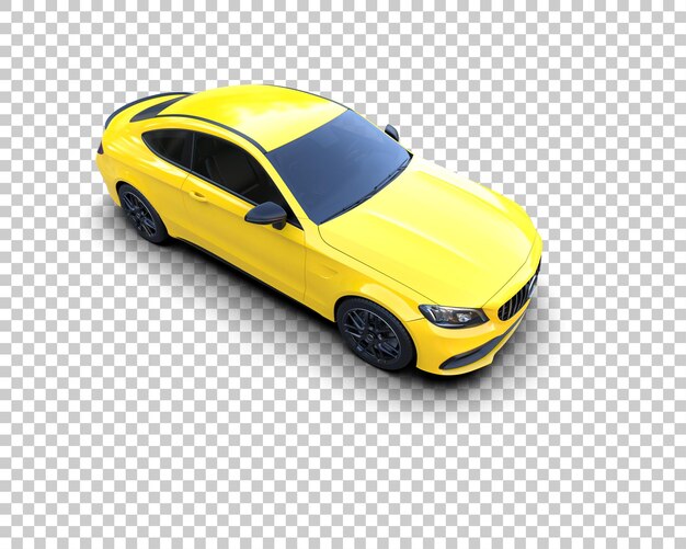 Ilustración de renderización 3D de automóviles realistas aislados en el fondo