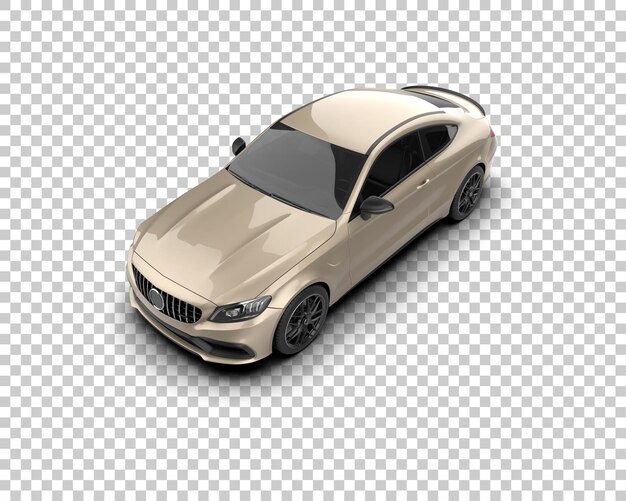 Ilustración de renderización 3D de automóviles realistas aislados en el fondo
