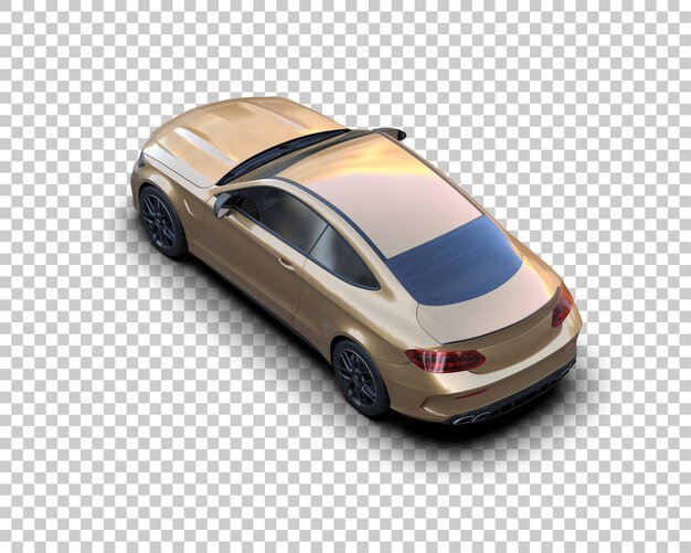 Ilustración de renderización 3D de automóviles realistas aislados en el fondo