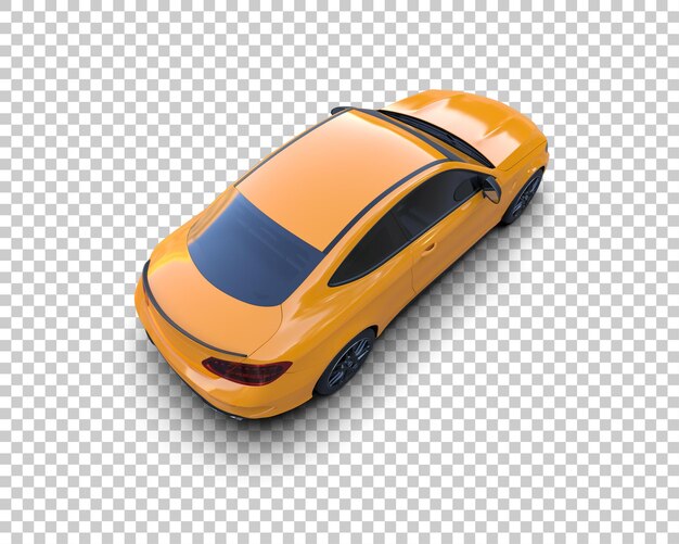 Ilustración de renderización 3D de automóviles realistas aislados en el fondo