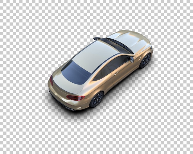 Ilustración de renderización 3D de automóviles realistas aislados en el fondo
