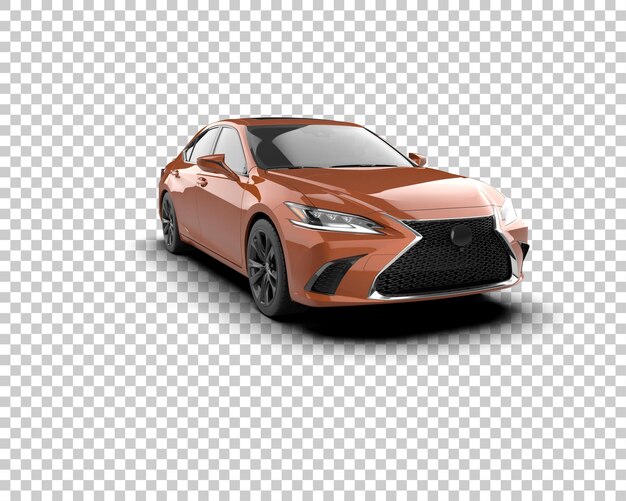 Ilustración de renderización 3D de automóviles realistas aislados en el fondo