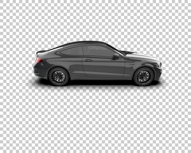 Ilustración de renderización 3D de automóviles realistas aislados en el fondo