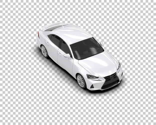 Ilustración de renderización 3D de automóviles realistas aislados en el fondo