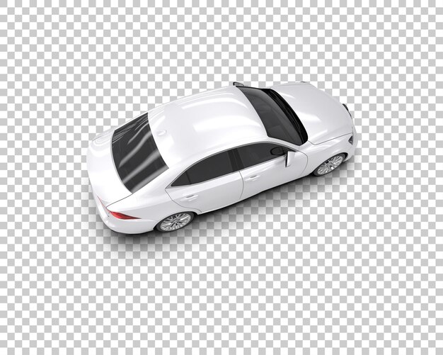 Ilustración de renderización 3D de automóviles realistas aislados en el fondo