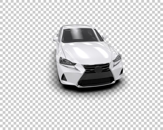 Ilustración de renderización 3D de automóviles realistas aislados en el fondo
