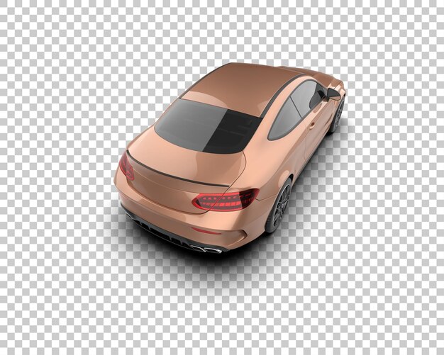 Ilustración de renderización 3D de automóviles realistas aislados en el fondo