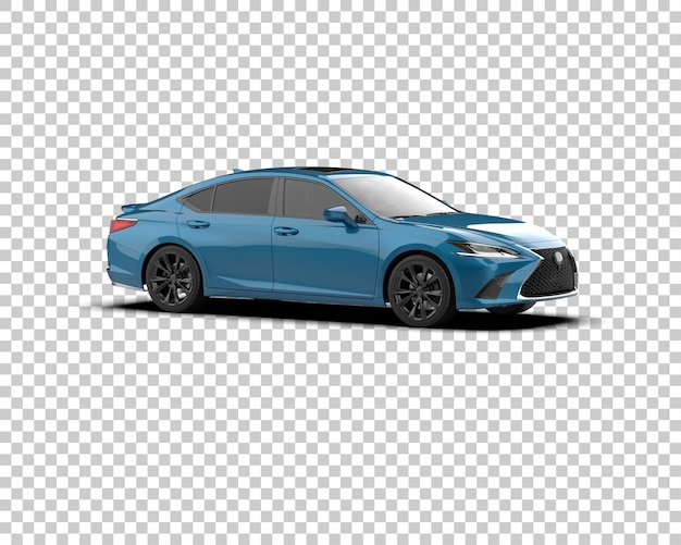 Ilustración de renderización 3D de automóviles realistas aislados en el fondo