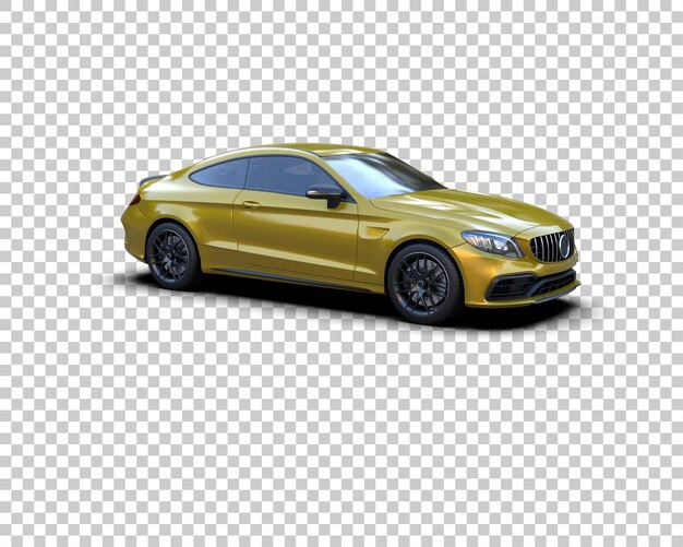 Ilustración de renderización 3D de automóviles realistas aislados en el fondo