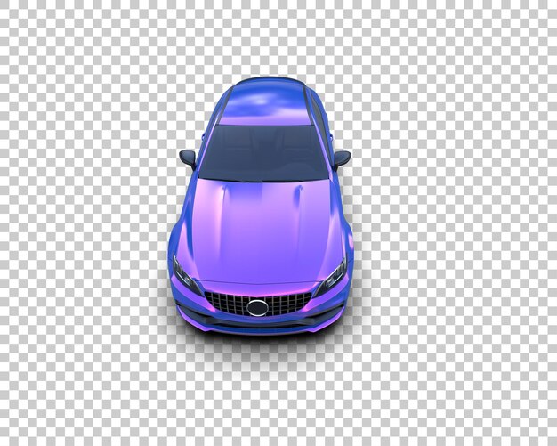 Ilustración de renderización 3D de automóviles realistas aislados en el fondo