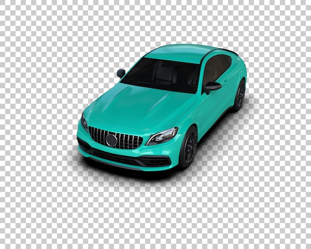 Ilustración de renderización 3D de automóviles realistas aislados en el fondo
