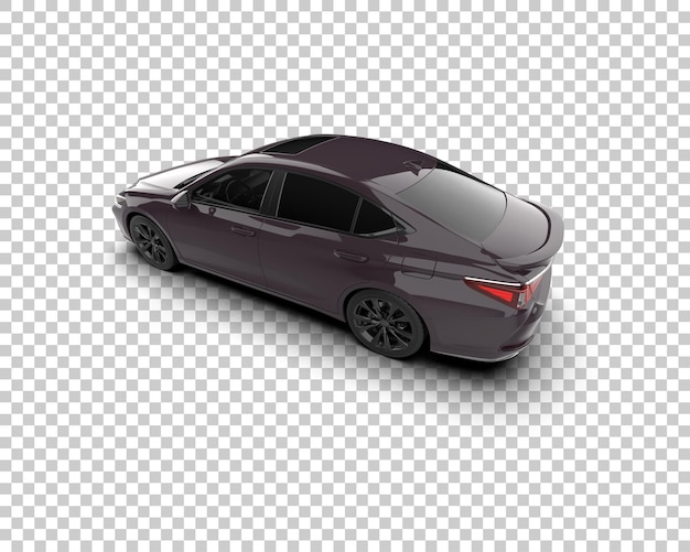 Ilustración de renderización 3D de automóviles realistas aislados en el fondo