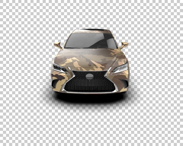 Ilustración de renderización 3D de automóviles realistas aislados en el fondo
