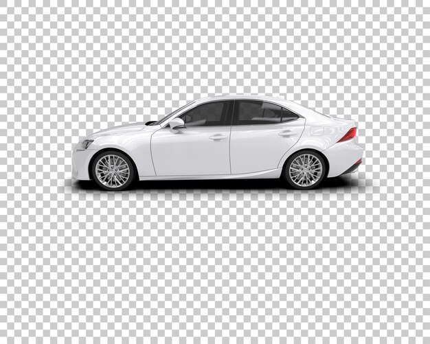 Ilustración de renderización 3D de automóviles realistas aislados en el fondo