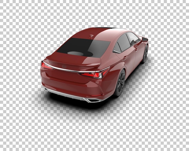 Ilustración de renderización 3D de automóviles realistas aislados en el fondo