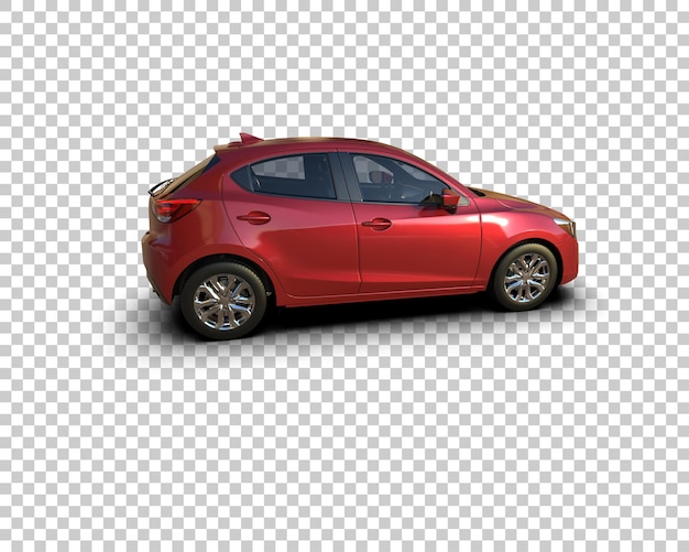 Ilustración de renderización 3D de automóviles realistas aislados en el fondo