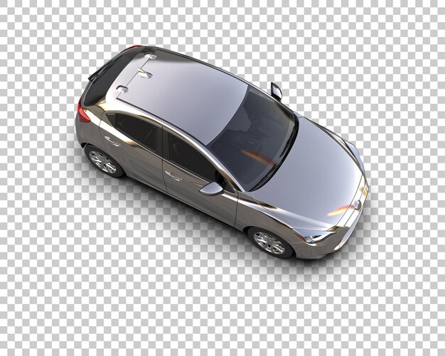 Ilustración de renderización 3D de automóviles realistas aislados en el fondo