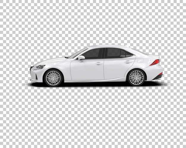 Ilustración de renderización 3D de automóviles realistas aislados en el fondo