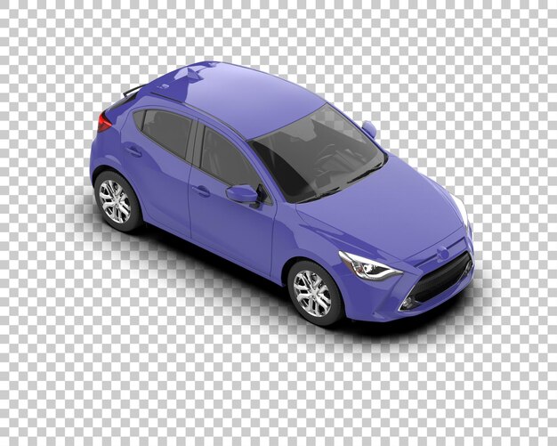 Ilustración de renderización 3D de automóviles realistas aislados en el fondo