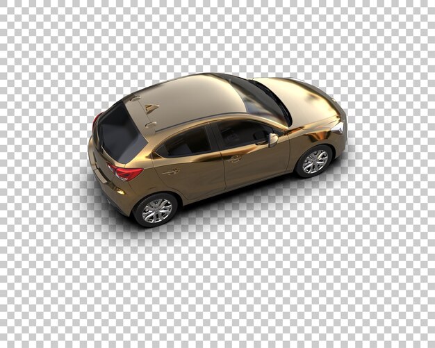 Ilustración de renderización 3D de automóviles realistas aislados en el fondo